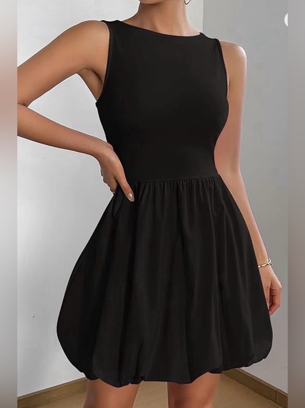 NWT! Short Cocktail Dress Sleeveless Bubble Sundress. Size L - Picture 4 of 12